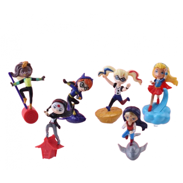 Набір фігурок Дівчата супергерої DC Super Hero Girls міні фігурки 6шт/набір 9 см