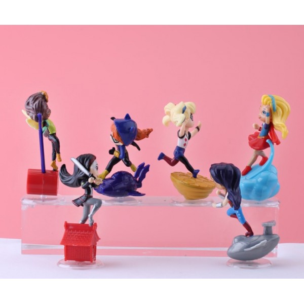 Набір фігурок Дівчата супергерої DC Super Hero Girls міні фігурки 6шт/набір 9 см