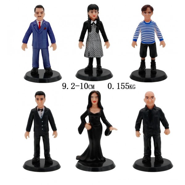 Набір фігурок Сімейка Аддамс Уенздей The Addams Family Wednesday Addams дитячі іграшки 6 шт 9-10см