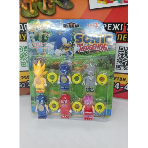 Набір фігурок лего Sonic іграшки Сонік дитячий набір іграшкові фігурки набір з аксесуарами