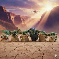 Набор фигурок Малыша Йоды (Грогу) Звездные войны - Star Wars, The Mandalorian, 6 шт 5-6 см