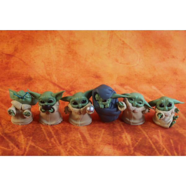 Набор фигурок Малыша Йоды (Грогу) Звездные войны - Star Wars, The Mandalorian, 6 шт 5-6 см