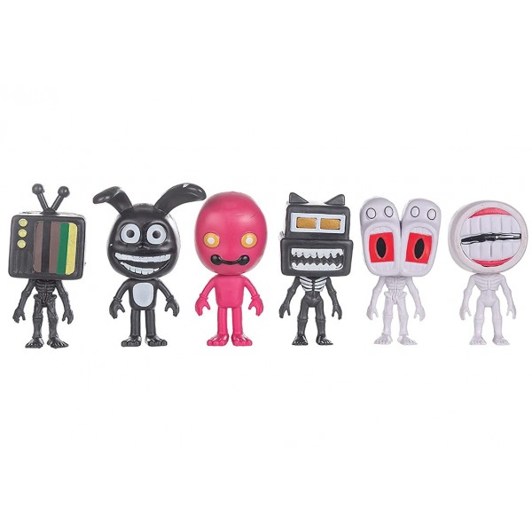 Набір фігурок Голова сирени хорор Сиреноголовий 6 шт 13 см