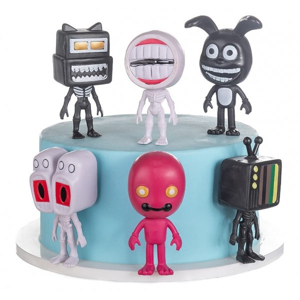 Набір фігурок Голова сирени хорор Сиреноголовий 6 шт 13 см