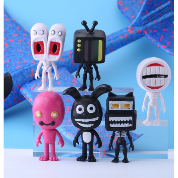 Набір фігурок Голова сирени хорор Сиреноголовий 6 шт 13 см