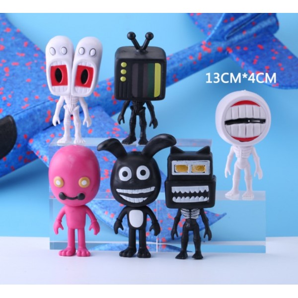 Набір фігурок Голова сирени хорор Сиреноголовий 6 шт 13 см