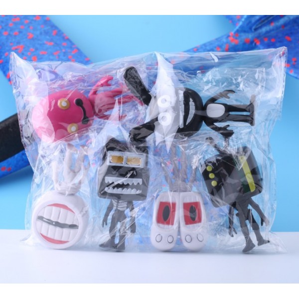 Набір фігурок Голова сирени хорор Сиреноголовий 6 шт 13 см