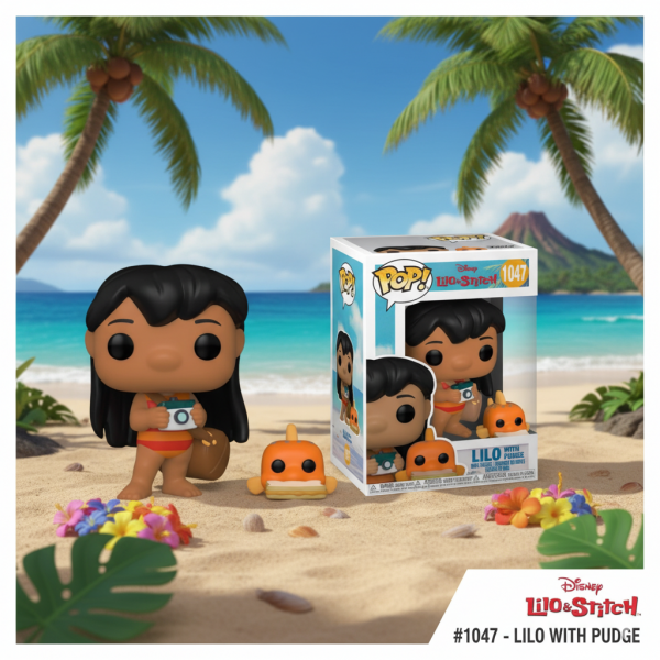 Фігурка Ліло та Стіч Ліло з Пуджем Lilo &amp; Stitch Lilo With Pudge Фанко поп Funko Pop іграшка 10 см # 1047