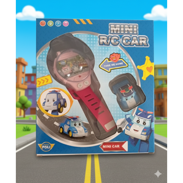 Детские часы Robocar Poli (Поли Робокар) с мини-машинкой