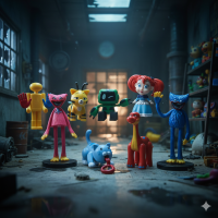 Набір фігурок Хаггі Ваггі Huggy Wuggy Poppy playtime поппі плейтайм ігрові фігурки 8 шт. 4-10 см