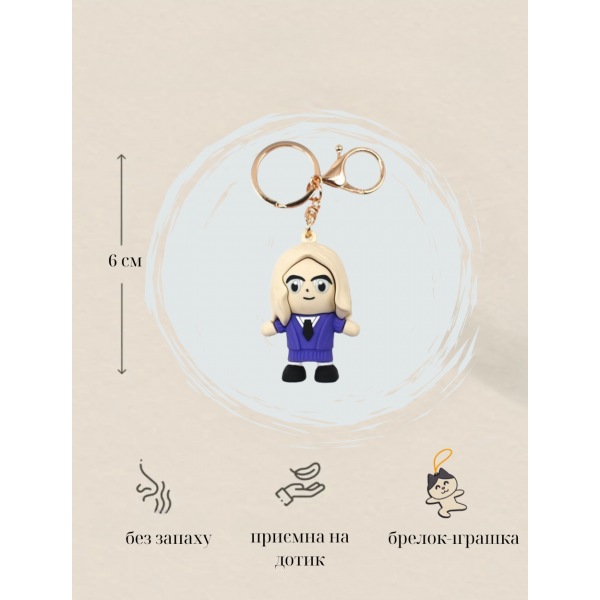 Брелок Сімейка Аддамс Wednesday Addams Енід Сінклер фігурка іграшка для ключів, рюкзака, сумки 6 см