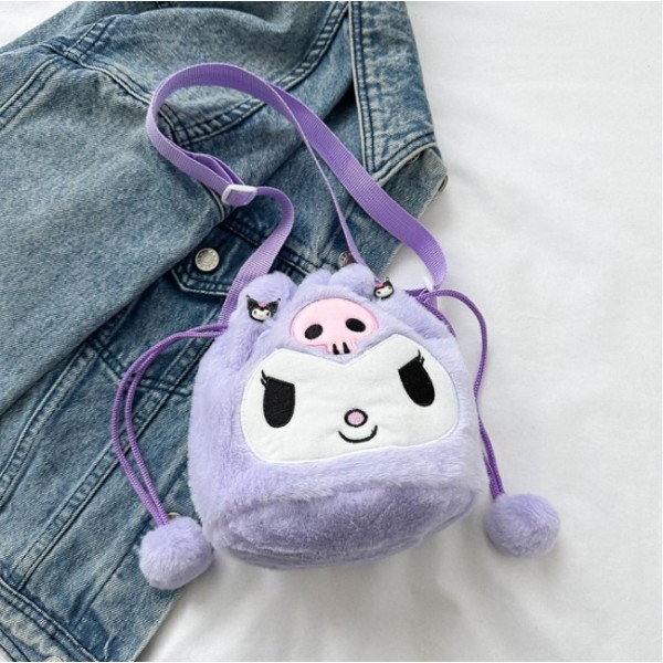 Мягкая плюшевая Сумочка Куроми детская сумка Kuromi Hello Kitty Sanrio