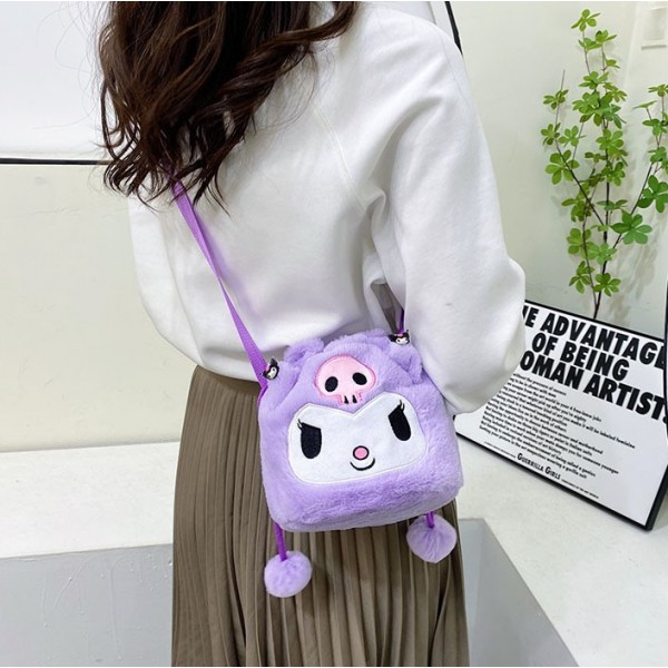 Мягкая плюшевая Сумочка Куроми детская сумка Kuromi Hello Kitty Sanrio