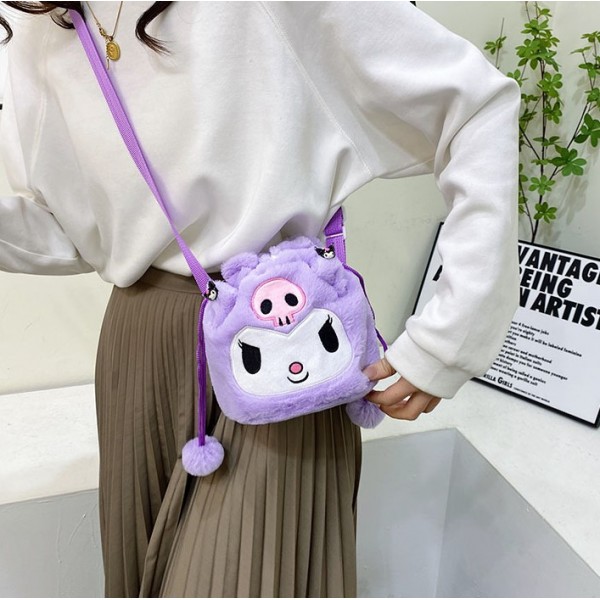 Мягкая плюшевая Сумочка Куроми детская сумка Kuromi Hello Kitty Sanrio