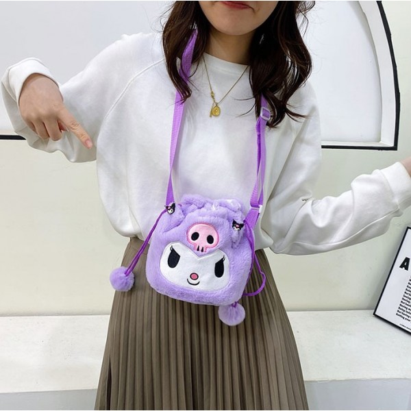 Мягкая плюшевая Сумочка Куроми детская сумка Kuromi Hello Kitty Sanrio