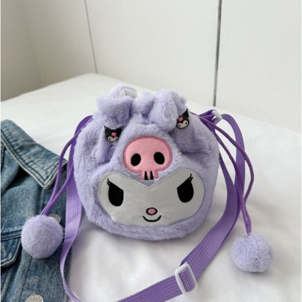 Мягкая плюшевая Сумочка Куроми детская сумка Kuromi Hello Kitty Sanrio