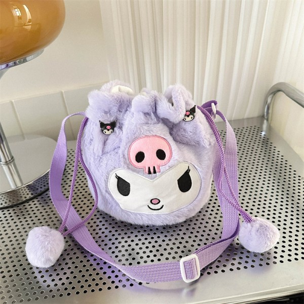 Мягкая плюшевая Сумочка Куроми детская сумка Kuromi Hello Kitty Sanrio