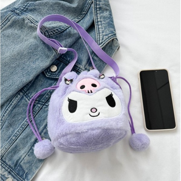 Мягкая плюшевая Сумочка Куроми детская сумка Kuromi Hello Kitty Sanrio