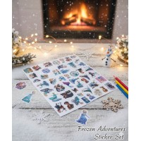 Стікери Холодне серце (Frozen) Дісней Ельза Анна Anna Elsa стікерпак наклейки набір наклейок 60 шт