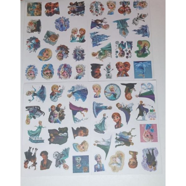 Стікери Холодне серце (Frozen) Дісней Ельза Анна Anna Elsa стікерпак наклейки набір наклейок 60 шт