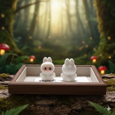 Фігурка Лабубу Labubu The Monsters монстр іграшка дитяча пухнаста біла 4 см