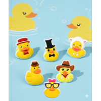 Джибітси жовта качка качки duck Jibbitz 6 шт аксесуари крокс прикраса