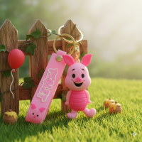 Брелок Вінні Пух П'ятачок Winnie-the-Pooh рожева свинка фігурка іграшка для ключів, рюкзака, сумки 8см