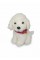 Мягкая игрушка собака Мальтипу Maltipoo кучерявый щенок с ошейником белая 23 см