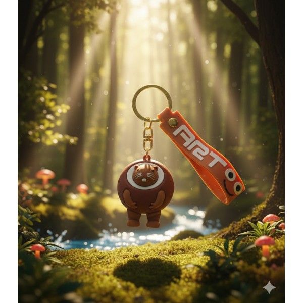 Брелок Бурбалоні Лулілолі Burbaloni Luliloli Капібара в кокосі Італійські брейнрот меми фігурка іграшка для ключів, рюкзака, сумки 6 см