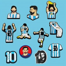 Джибітси Мессі Messi футбол football Jibbitz 11 шт аксесуари крокс прикраса