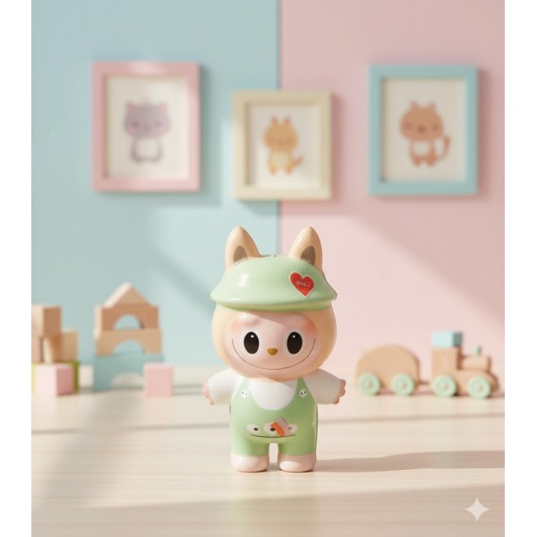 Игрушка антистресс сквиш Лабубу Labubu игрушка зеленая 12 см