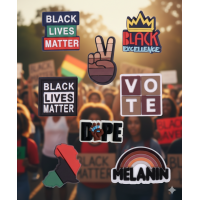 Джибітси Black Lives Matter права афроамериканців Jibbitz 8 шт аксесуари крокс прикраса