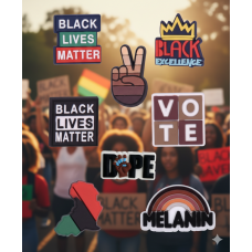 Джибітси Black Lives Matter права афроамериканців Jibbitz 8 шт аксесуари крокс прикраса