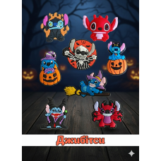 Джибітси Стіч 3D Ліло і стіч Lilo &amp; Stitch 8 шт аксесуари для взуття крокс прикраса