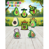 Джибітси авокадо avocado Jibbitz 8 шт аксесуари крокс прикраса