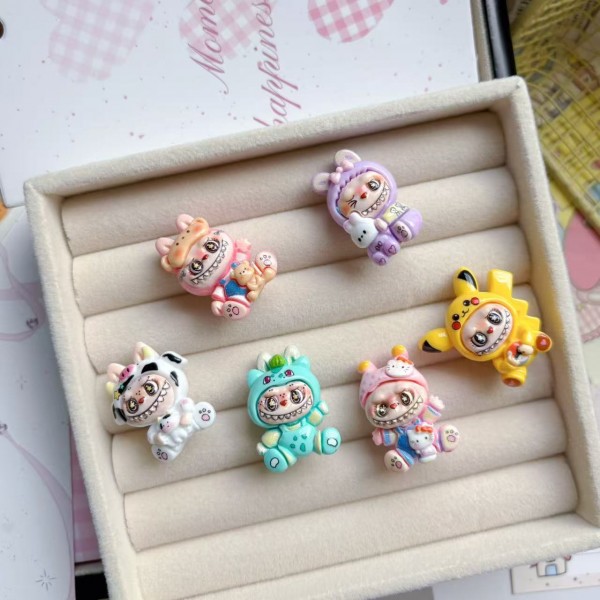 Стікери Лабубу Labubu 3D для дітей 6 шт упаковка