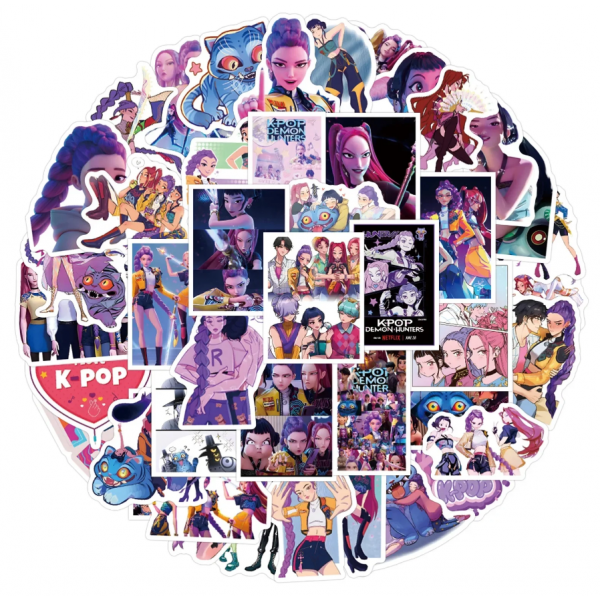 Стікери KPop мисливці на демонів Кейпоп K-pop Demon Hunter стікерпак наклейки набір наклейок 56 шт