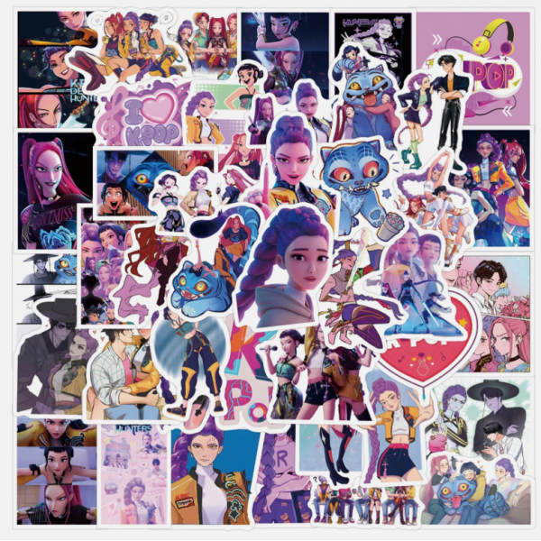 Стікери KPop мисливці на демонів Кейпоп K-pop Demon Hunter стікерпак наклейки набір наклейок 56 шт