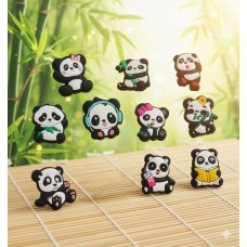 Джибітси панда panda тварина Jibbitz 10 шт аксесуари крокс прикраса