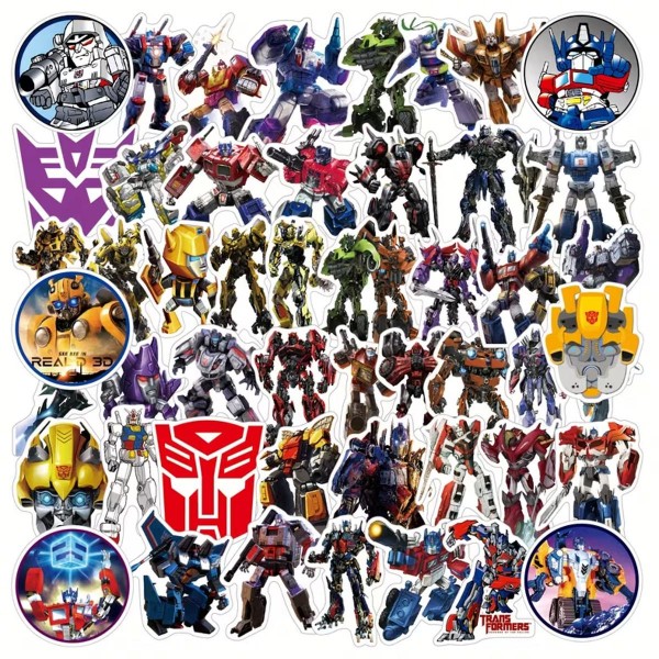 Стікери Трансформери Transformers стікерпак наклейки набір наклейок 49 шт
