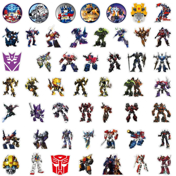 Стікери Трансформери Transformers стікерпак наклейки набір наклейок 49 шт