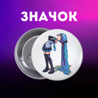 Значок Саллі Фейс Sally Face на шпильці на рюкзак 44 мм 1 шт