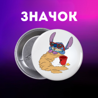 Значок Ліло і стіч Lilo &amp; Stitch на шпильці на рюкзак 44 мм 1 шт