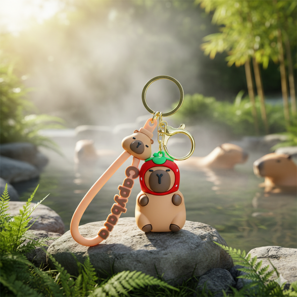 Брелок Капібара capybara фігурка іграшка для ключів, рюкзака, сумки 5 см