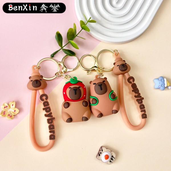 Брелок Капібара capybara фігурка іграшка для ключів, рюкзака, сумки 5 см