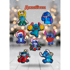 Джибітси Стіч 3D Ліло і стіч Lilo &amp; Stitch 8 шт аксесуари для взуття крокс прикраса