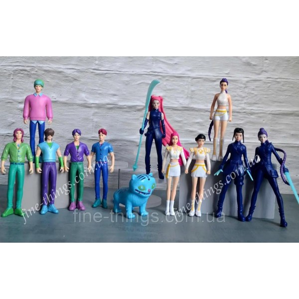 Фігурки мисливців на демонів K-pop Кейпоп мисливці Demon Hunters дитячі іграшки 12 шт 10-12 см