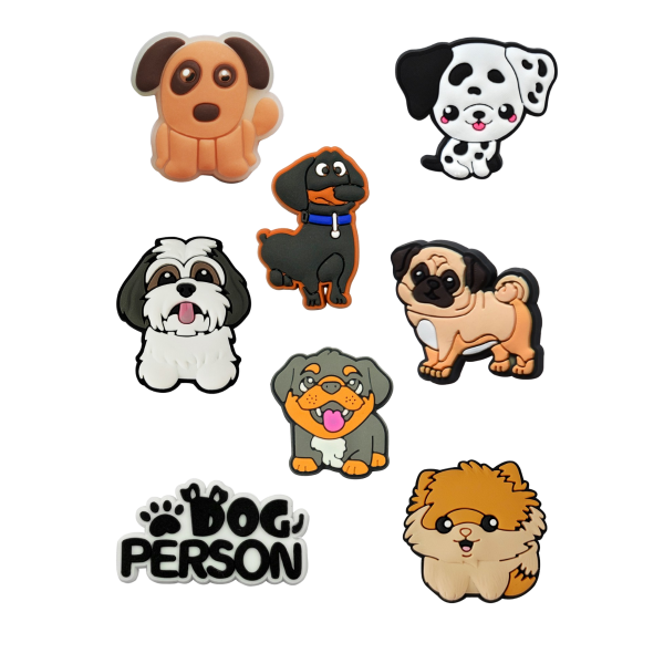 Джибітси собаки домашні тварини Dog Jibbitz 8 шт аксесуари крокс прикраса