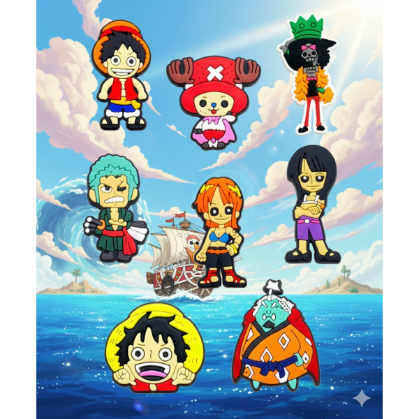 Джибітси Ван пис Великий куш One Piece Jibbitz 8 шт аксесуари крокс прикраса