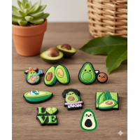 Джибітси авокадо avocado Jibbitz 8 шт аксесуари крокс прикраса